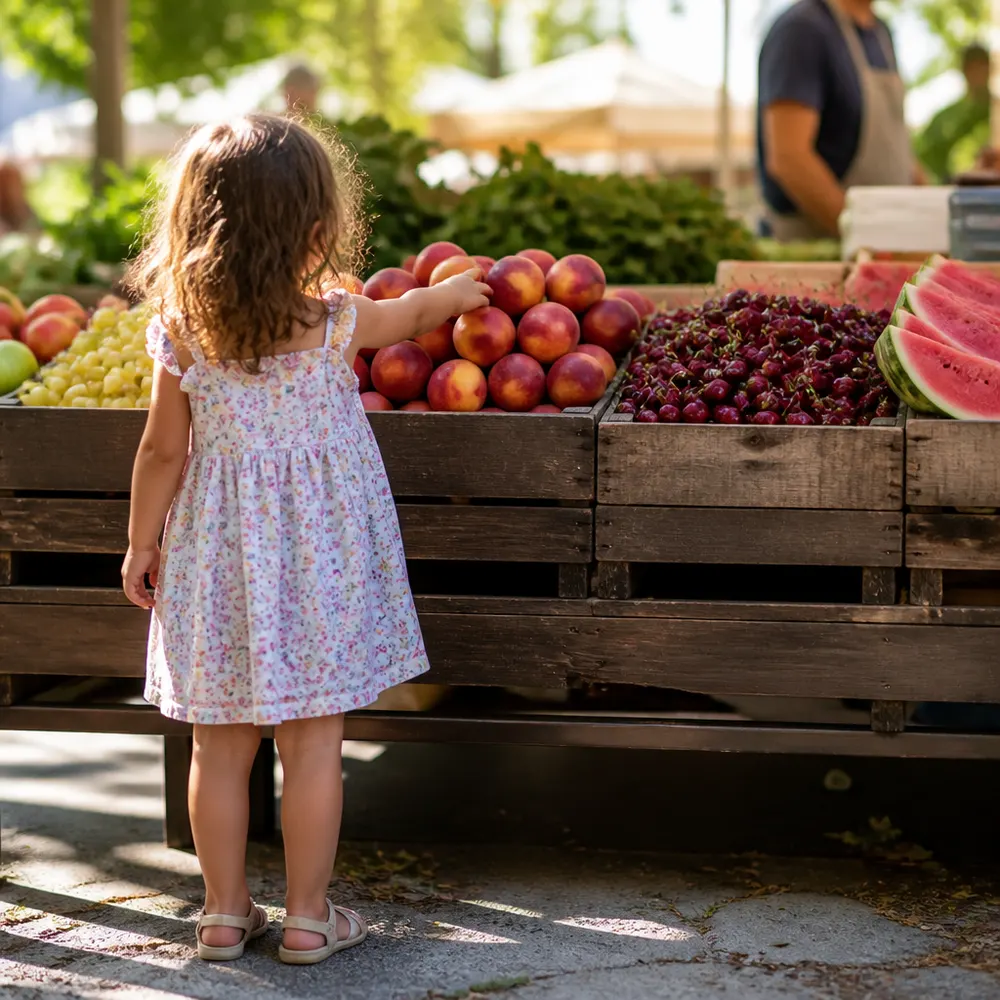 Come coinvolgere i bambini nella scelta del cibo bio in vacanza — Vacanze estive con bambini: come mangiare biologico anche in viaggio e fuori casa